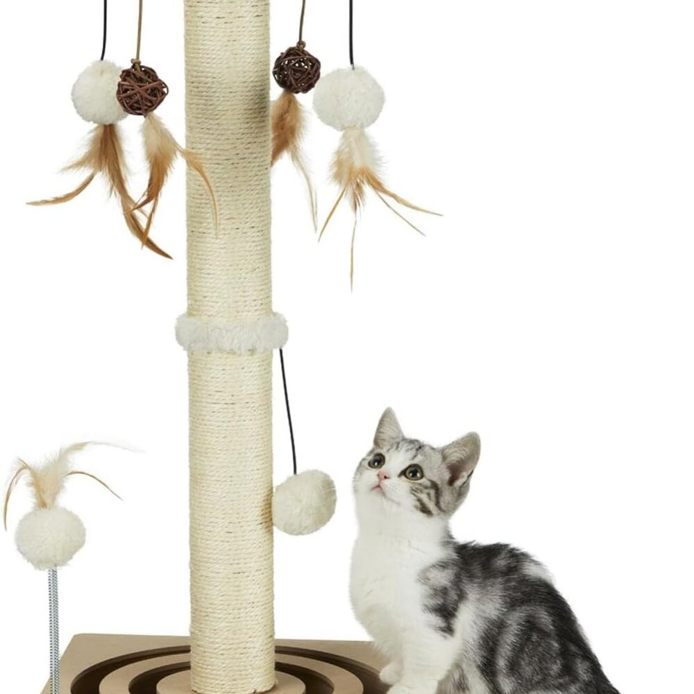 Cat Scratching Post Sisal Scratch Posts for Indoor Cats and Kittens with Trackin